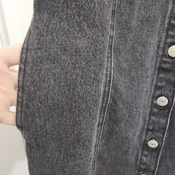Levi's Tuli Denim Button Down Mini Dress Black Stonewash Size S - Picture 8 of 17